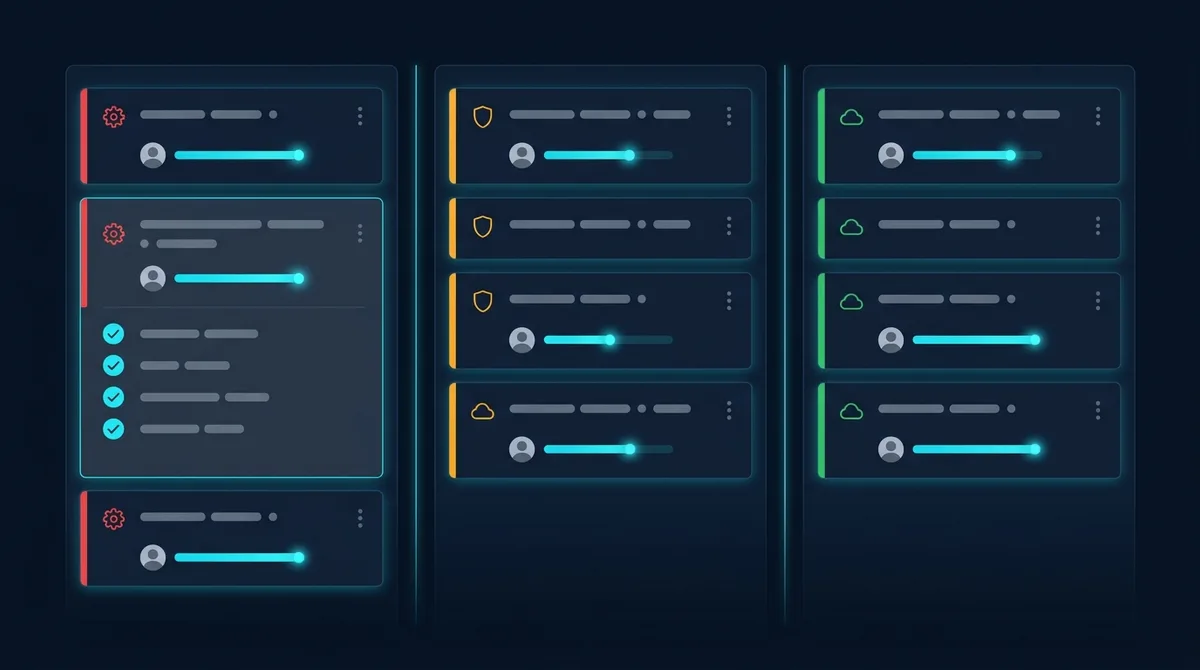 Tablero de triaje puntuando incidentes por prioridad con protocolos recomendados
